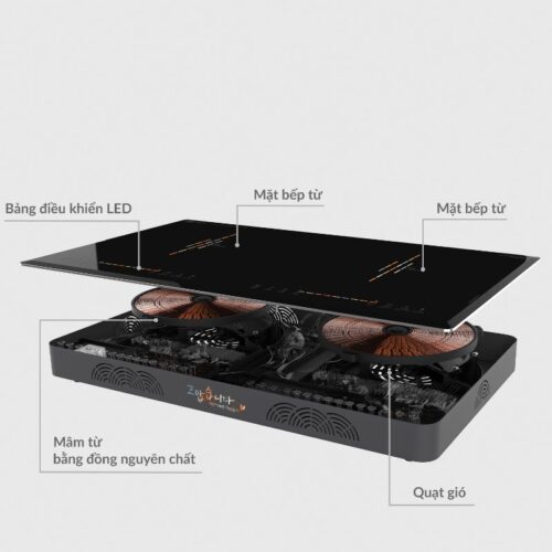Chi tiết bếp từ đôi Hawonkoo CEH-205-II