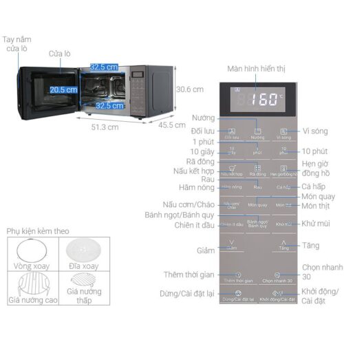 Chi tiết lò vi sóng Panasonic NN-CT66MBYUE