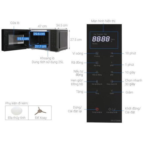 Lò vi sóng Panasonic NN-ST34NBYUE - Ảnh 3