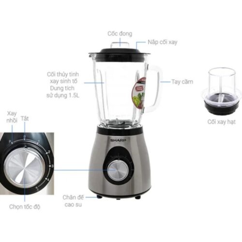 Chi tiết máy xay sinh tố Sharp EM-S155GV-ST