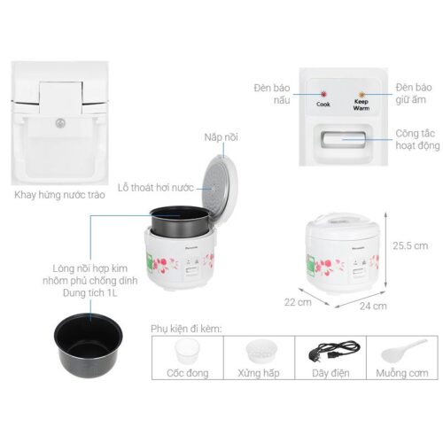 Chi tiết nồi cơm điện Panasonic SR-MVN10FRAX