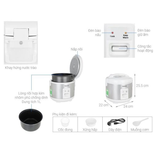 Chi tiết nồi cơm điện Panasonic SR-MVN10LRAX