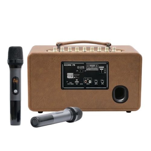 Hình ảnh Loa Karaoke Xách Tay Kèm 02 Micro Icore P8