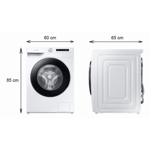 Kích thước máy Giặt Samsung Inverter 13 Kg WW13T504DAW cửa trước