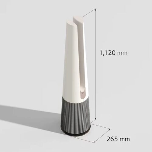 Kích thước máy lọc không khí LG PuriCare Aero Tower Hit FS15GPBK0 Màu Be