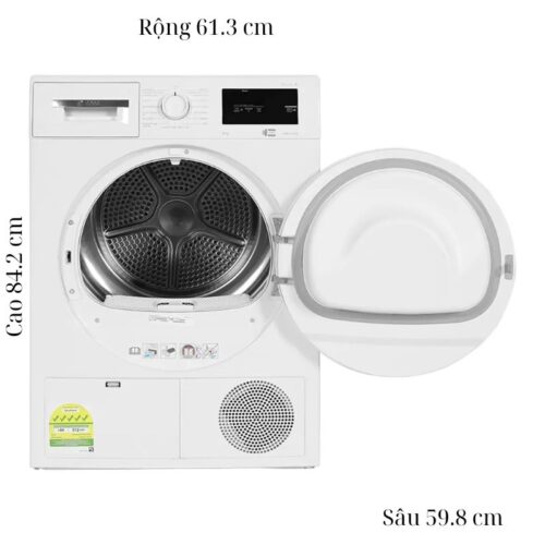 Kích thước máy Sấy Bơm Nhiệt Bosch 8 Kg WTH83028SG Serie 4