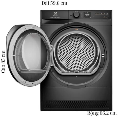 Kích thước máy Sấy Bơm Nhiệt Electrolux Inverter 9 Kg EDH902R9SC