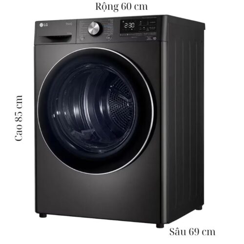 Kích thước máy Sấy Bơm Nhiệt LG Inverter 10.5 Kg DVHP50B