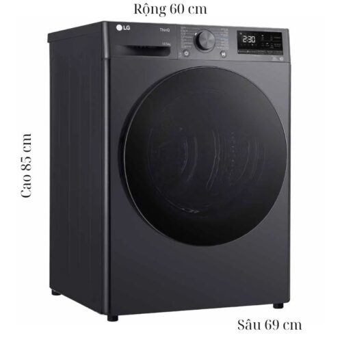 Kích thước máy Sấy Bơm Nhiệt LG Inverter 10.5 Kg DVHP50M