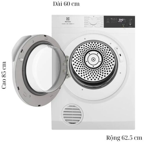 Kích thước máy Sấy Thông Hơi Electrolux 8 Kg EDV804H3WC