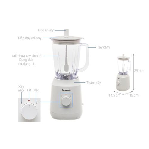 Kích thước máy xay sinh tố Panasonic MX-EX1001WRA
