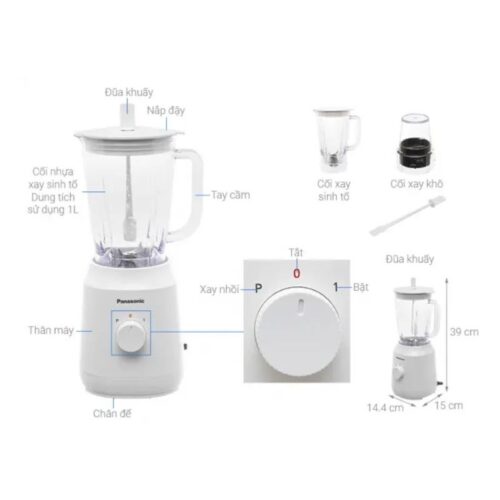 Kích thước máy xay sinh tố Panasonic MX-EX1031WRA