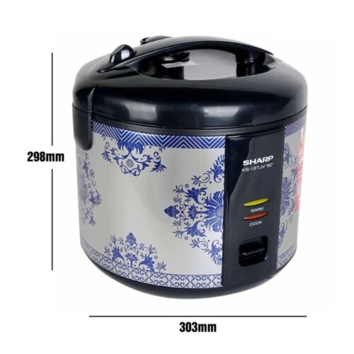 Kích thước nồi cơm điện Sharp KS-19TJV "BC" 1.8 lít