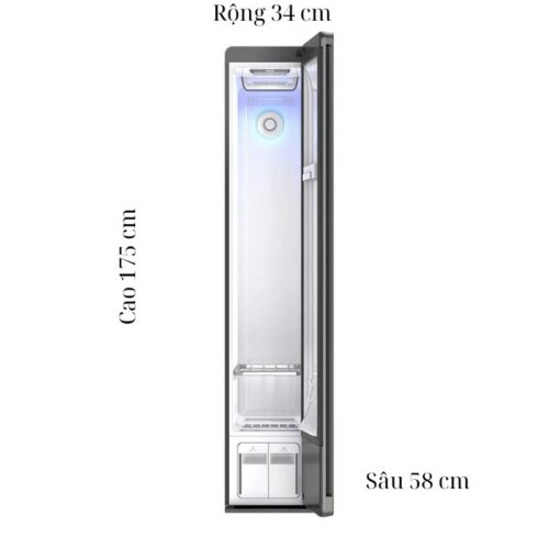 Kích thước tủ Chăm Sóc Quần Áo Thông Minh Panasonic HCC-R340ARXV