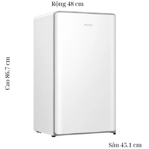 Kích thước tủ Lạnh 1 cánh mini 82 Lít Hisense HR08DW