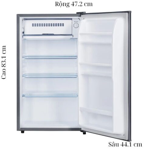 Kích thước tủ Lạnh 1 cánh mini 90 Lít Funiki FR-91CD