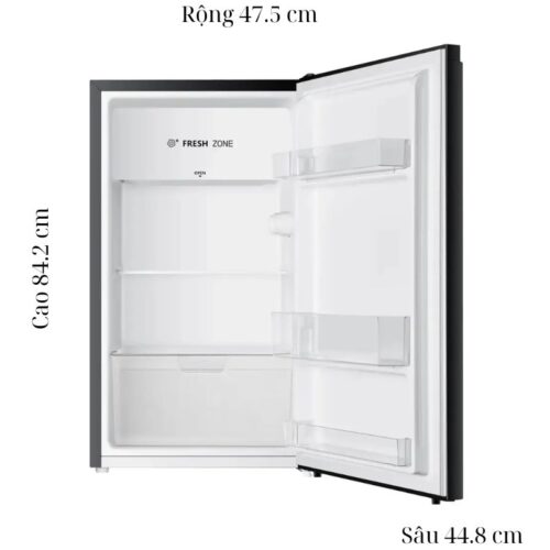 Kích thước tủ Lạnh 1 cánh mini 94 Lít Hisense HR09DB