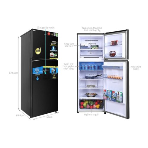 Kích thước tủ Lạnh 2 cánh 366 Lít Panasonic NR-TL381GPKV