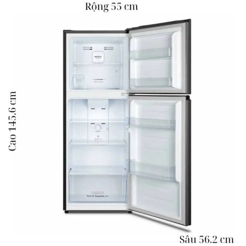 Kích thước tủ Lạnh 2 cánh Inverter 205 Lít Hisense HT22WB