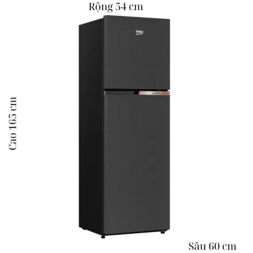 Kích thước tủ Lạnh 2 cánh Inverter 271 Lít Beko RDNT271I50VHFSK