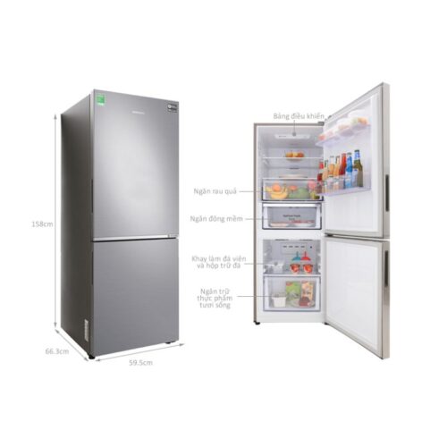 Kích thước tủ Lạnh 2 cánh Inverter 280 Lít Samsung RB27N4010S8