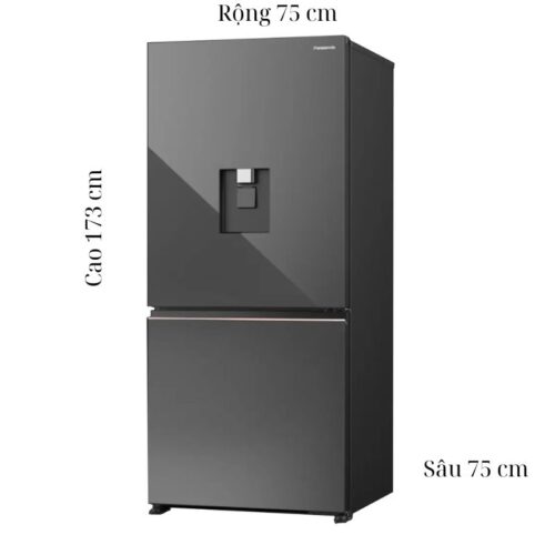 Kích thước tủ Lạnh 2 cánh Inverter 500 Lít Panasonic NR-BW530XMMV