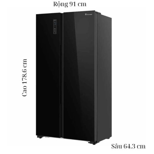 Kích thước tủ Lạnh 2 cánh side by side Inverter 519 Lít Hisense HS56WBG