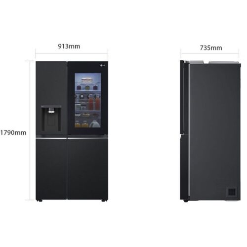 Kích thước tủ Lạnh 2 cánh side by side Inverter 635 Lít LG GR-X257BL