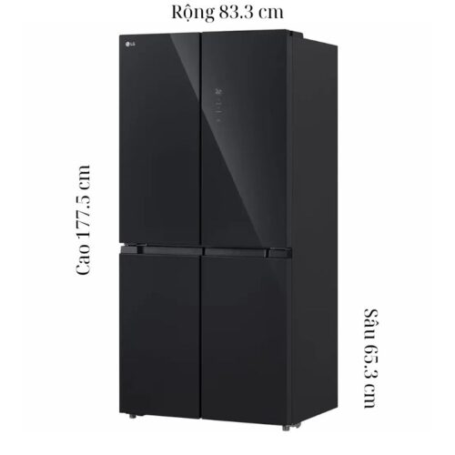 Kích thước tủ Lạnh 4 cánh Multi Door Inverter 474 Lít LG LFB47BLG