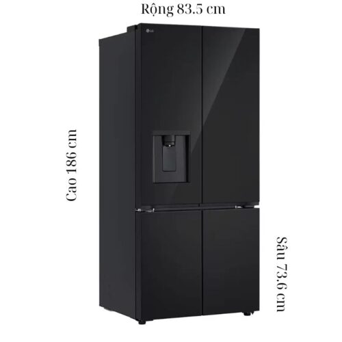Kích thước tủ Lạnh 4 cánh Multi Door Inverter 607 Lít LG LFD61BLGA