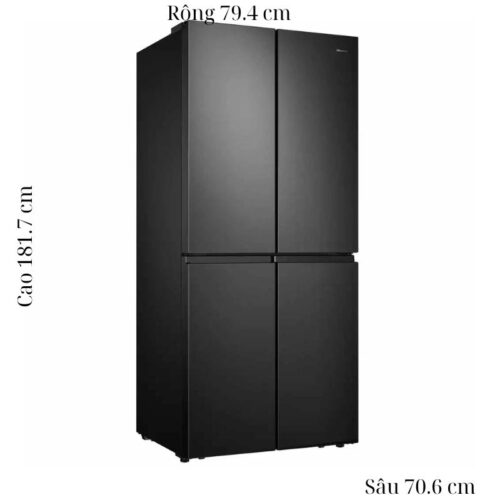 Kích thước tủ Lạnh 4 cánh Multi Doors Inverter 454 Lít Hisense HM51WF