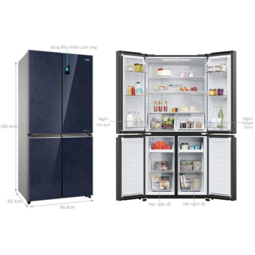 Kích thước tủ Lạnh 4 cánh Multi Doors Inverter 469 Lít Aqua AQR-M560XA(GL)