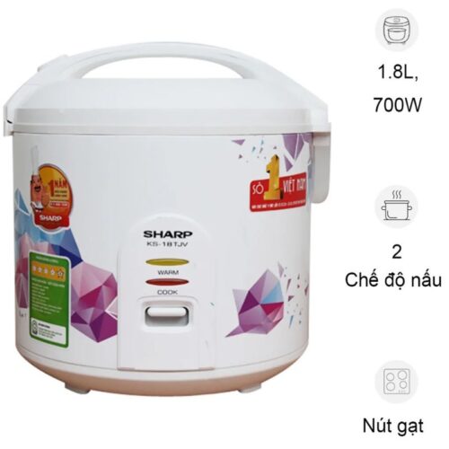 Nồi cơm điện Sharp 1.8 Lít KS-18TJV