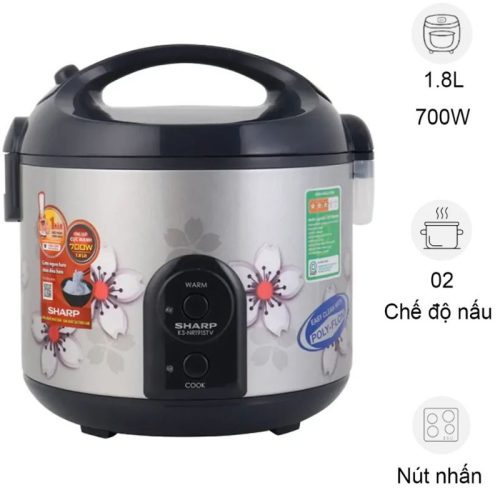 "Nồi cơm điện Sharp KS-NR191STV ""SS"" 1.8 lít"