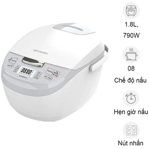 Nồi cơm điện tử Sharp KS-COM192EV-GY 1.8 Lít