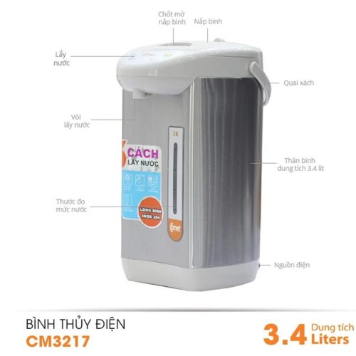 Ảnh bình thủy điện Comet CM3217 3.4 Lít