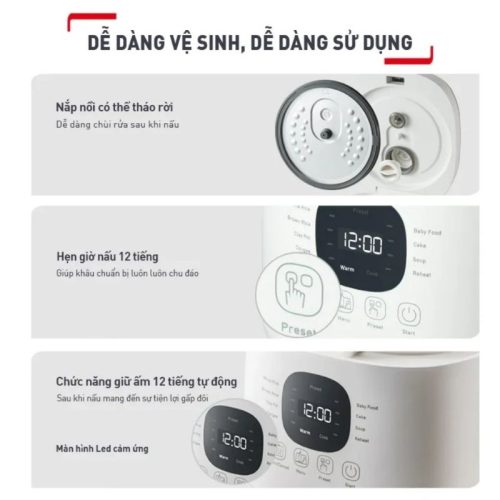 Ảnh nồi cơm điện tử Tefal Rice Mate Mini RK515168 0.7 Lít