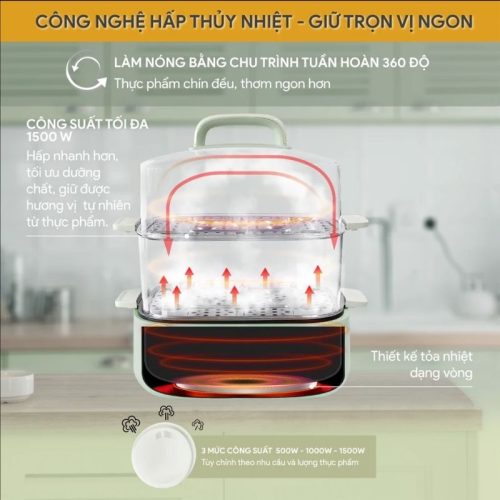 Nồi hấp đa năng BlueStone MPB-7235 15 Lít 5 Ảnh nồi hấp đa năng BlueStone MPB-7235 15 Lít