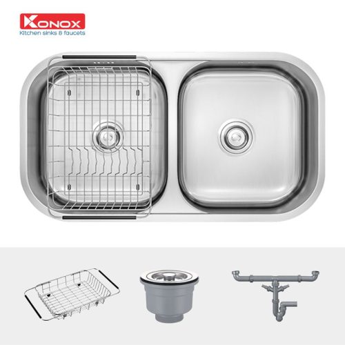 Chi tiết chậu rửa bát Konox KN8246DUA