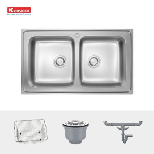 Chi tiết chậu rửa bát Konox Premium KS8650 2B