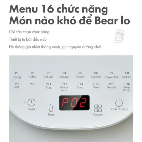 Chức năng bình đun đa năng Bear YSH-D15V7 1.5 Lít
