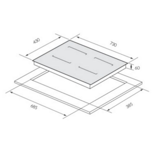 Kích thước bếp từ GrandX GX IP676SE