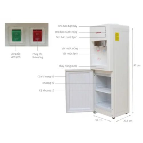 Kích thước cây nước nóng lạnh Sunhouse SHD9602