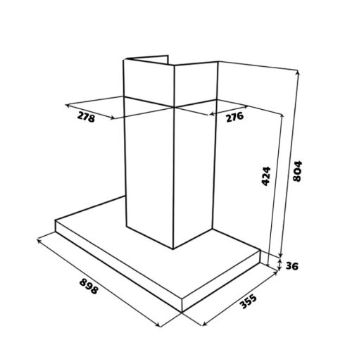 Kích thước máy hút mùi áp tường GrandX GX H70T78G