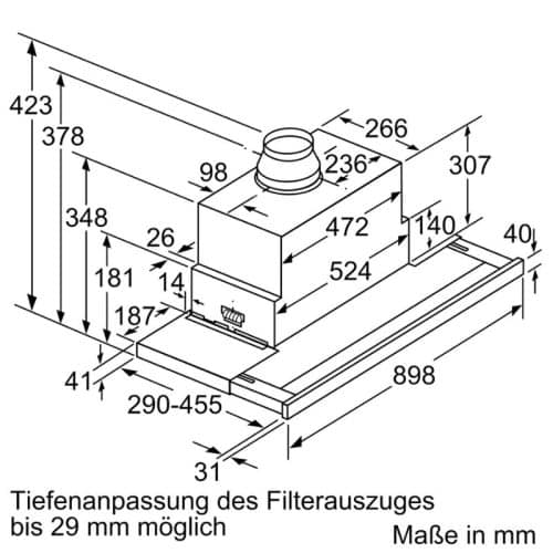 Kích thước máy hút mùi Siemens LI99SA684