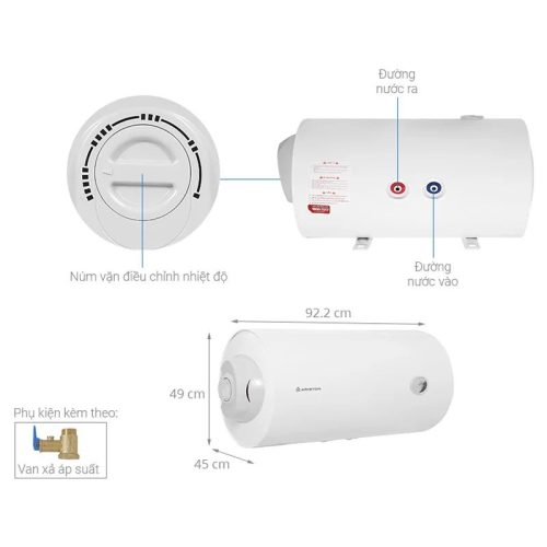 Kích thước máy nước nóng Ariston PRO R 100 H 2.5 FE 100 lít