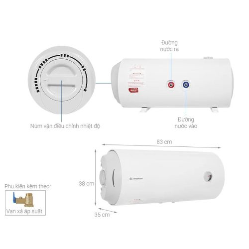 Kích thước máy nước nóng Ariston PRO R 50 SH 2.5 FE 50 lít