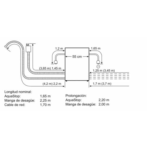 Kích thước máy rửa bát Siemens SC05IB00TE