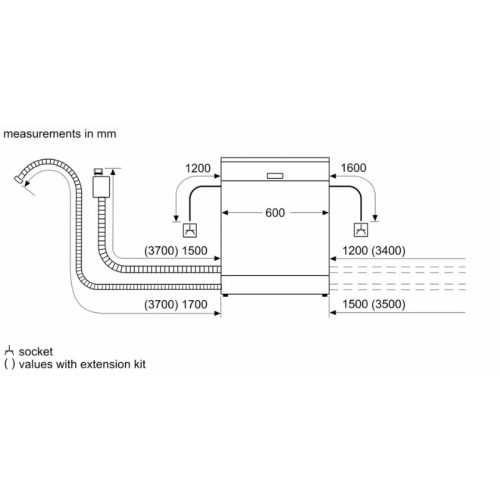 Kích thước máy rửa bát Siemens SN23EC03ME