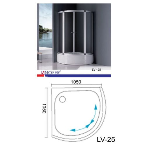 Kích thước phòng tắm vách kính Euroking LV-25